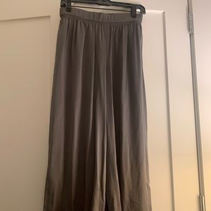 Theory Wide Leg Silk Pants